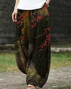 Women's Wide Leg Pants With Pockets, Printed Harem Trousers