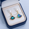 Abalone Shell Pearl Animal Stud Earrings S925 Silver