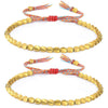 Copper Beads Luck Bracelet, Adjustable Woven Cord