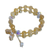 Peanut Charm Bracelet with Rutilated Quartz, Sunstone and Amazonite