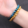 Natural Tiger Eye Bracelet, Polished Stone Beads