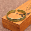 Brass Dragon and Phoenix Cuff Bangle, Vintage Chinese Style