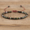 Natural Stone Disc Bead Bracelet with Adjustable Cord