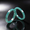 Natural Jade Bangle, Blue Water Ice糯 Handmade Bracelet