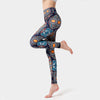 Floral Bird Print Yoga Pants Women's High Waist Fitness Leggings