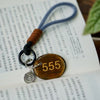 Angel Number Keychain with Natural Stone and Spiral Charm