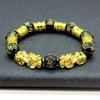 FengShui PiXiu Wealth Bracelet with Gold Tone Accents