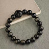 Obsidian Cat Charm Bracelet for Luck and Confidence