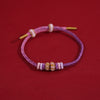 Handmade Braided Cord Bracelet with Gradient Beads