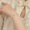 Jade Flower Bracelet and Necklace with 925 Silver
