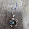 Tibetan Copper Dragon Strength Necklace, Enamel Pendant