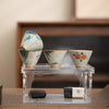 Hand-Painted Ceramic Teacup, Ge Kiln Glaze