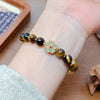 Citrine and Strawberry Quartz Charm Bracelet, 8mm Beads