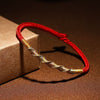 Red String Bracelet Handmade Braided Charm
