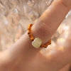 Adjustable Bamboo Jade Ring for Women