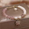 Pearl and Charm Bracelet with Gemstone Accents