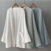 Women's Kimono Cotton Linen Zen Jacket With Pockets