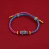Handmade Braided Cord Bracelet with Gradient Beads