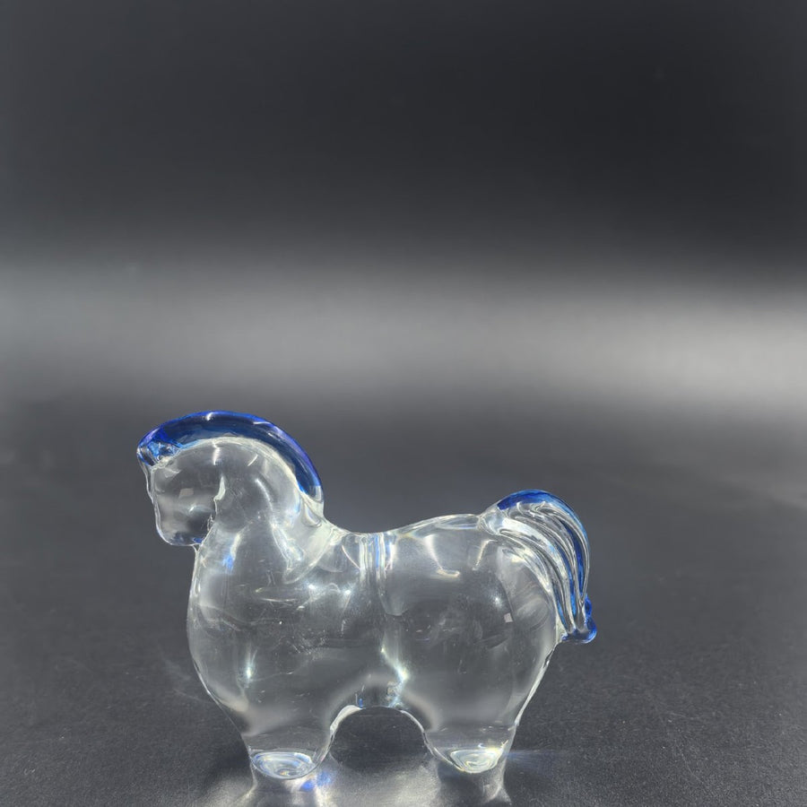 Crystal Glass Horse Figurine, Chinese Zodiac Animal Decoration