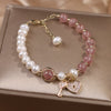 Pearl and Charm Bracelet with Gemstone Accents