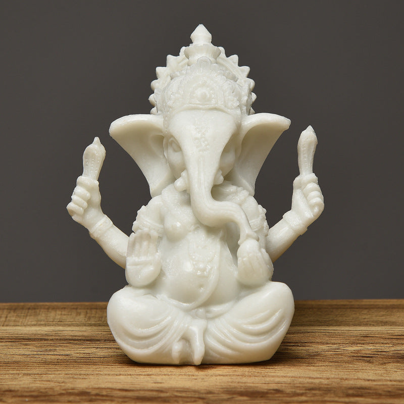 Ganesha Ganpati Elephant Statue Wealth Blessing Home Decoration