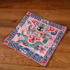 Embroidered Tea Mat, Square Coaster with Dragon Phoenix