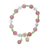 Floral Quartz Bracelet with Tulip Charm