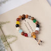 Multicolored Bodhi Seed Bracelet with Tassel