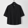 Plain Color Three Quarter Sleeve One Button Men's Shirt