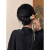 Flower Leaf Pearl Peace Tassel Hairpin