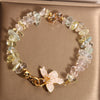 Amethyst Flower Bracelet with Irregular Gravel Crystal Beads
