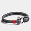 Titanium Steel U-Shaped Shackle Bracelet, Handwoven Rope