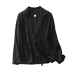 Women's Cotton Linen Frog-Button Long Sleeve Jacket With Pockets