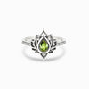 Sterling Silver Plated Lotus Zircon Ring