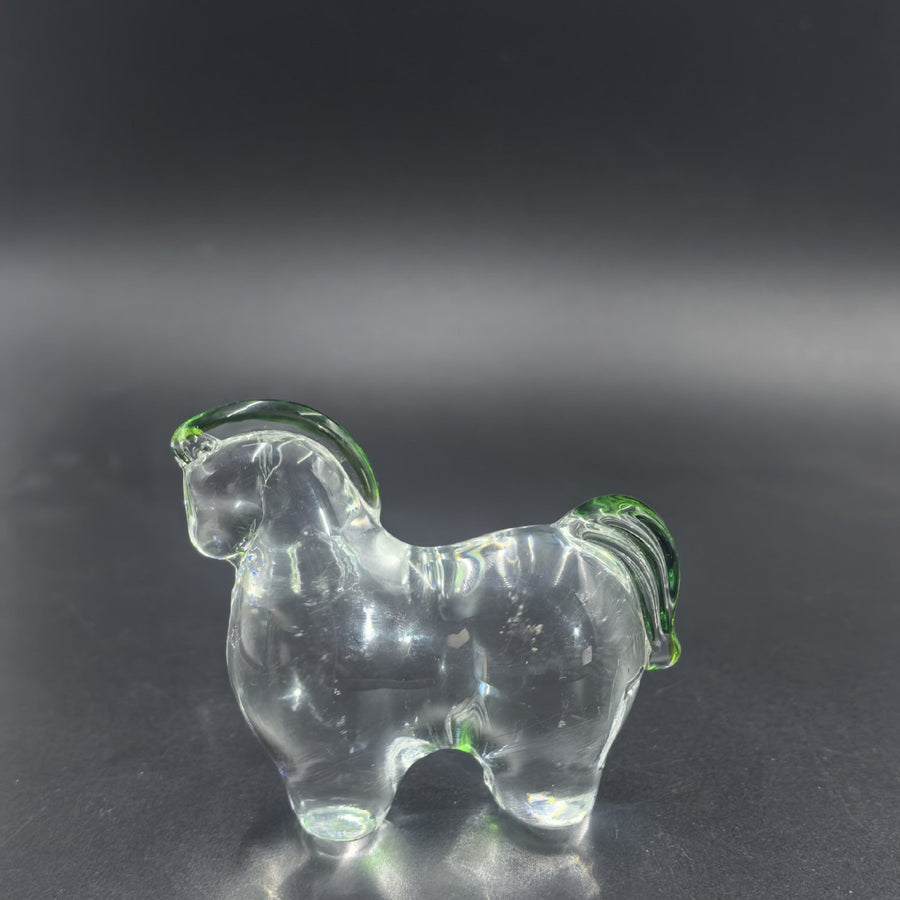 Crystal Glass Horse Figurine, Chinese Zodiac Animal Decoration