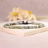 Natural Stone Bead Bracelet with Flat Knot Cord