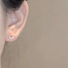 925 Sterling Silver Posts Metal Tiny Wreath Stud Blessing Flower Earrings