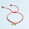 Lotus Pod Charm Luck String Rope Anklet with Agate Beads