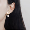 Freshwater Pearl Butterfly Earrings with 925 Silver Posts