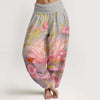Women's Cotton Harem Pants with Nature Prints