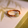 Adjustable Bamboo Jade Ring for Women