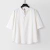 Plain Color Three Quarter Sleeve One Button Men's Shirt