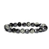Faceted Stone Bead Bracelet with Hematite, 8mm