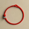 Red String Balance Bracelet with Jade Bead
