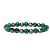 Faceted Stone Bead Bracelet with Hematite, 8mm