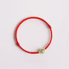 Braided Red String Bracelet with Jade, Wood or Cinnabar Bead