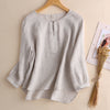 Women's Linen Cotton Top with Embroidery