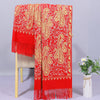 Embroidered Cashew Flower Shawl, Rayon Winter Wrap