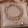 Multi-Color Crystal Wrap Bracelet with Charm