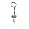 Lotus and Seed Syllable Necklace or Keychain in Stainless Steel